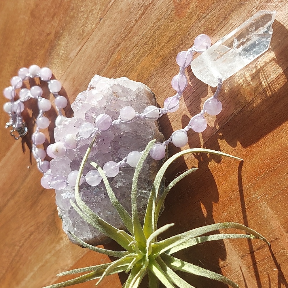 Amethyst Necklace, Raw Quartz Necklace made by Rust Belt Raised